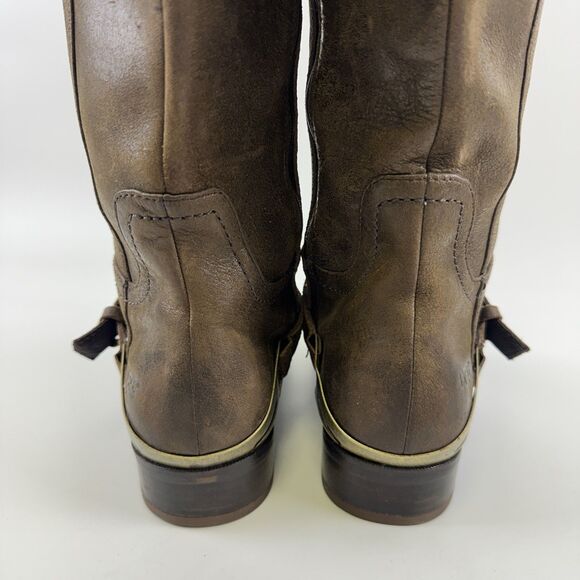 UGG Channing II Boot Dark Brown Leather Pull On 1004509 Equestrian Womens 9.5 - Picture 6 of 16